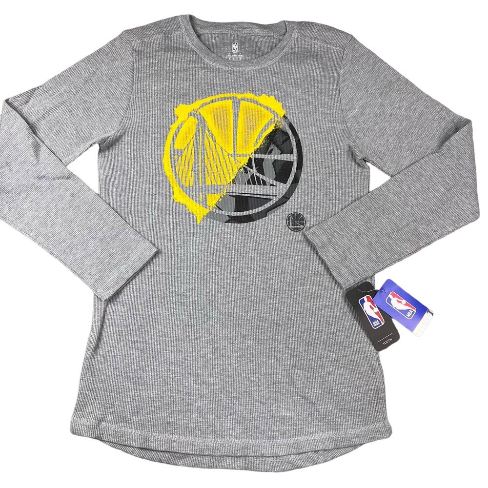 NEW! Golden State Warriors long sleeve waffle shirt Boys XL 18/20